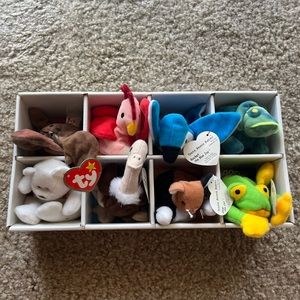 Collection of 6 Teenie Beanie Babies in Box